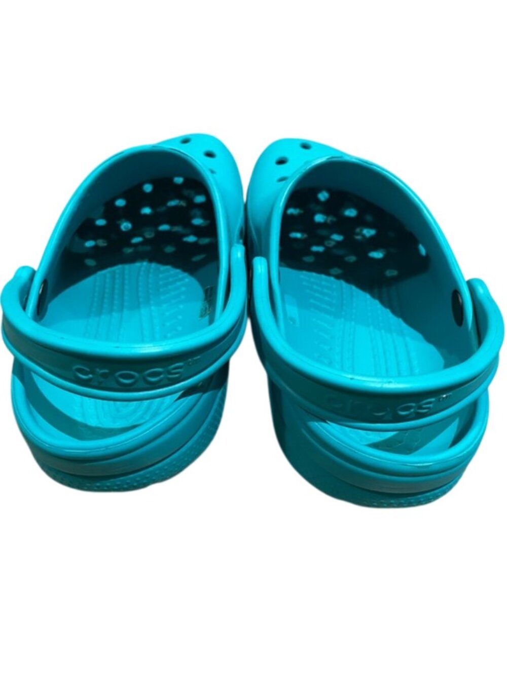 Crocs Teal Green Classic Clog Slip-on Shoe Unisex Mens 5 Womens 7 Beach Comfort - Picture 4 of 11